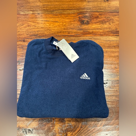 NWT! adidas Core Crewneck Sweatshirt Golf Collegiate Navy Outerwear Men - Picture 5 of 11